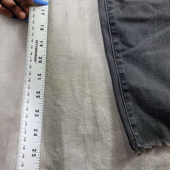 Madewell Black Wash Women's 11"  Raw Hem High-Rise Skinny Jeans | Size 30 - Picture 10 of 11